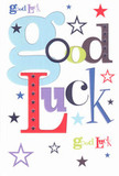 The bold, uplifting design of this good luck card radiates encouragement, echoing the artistic vibrancy found throughout Dalston's community spaces. 'Good Luck' is spelled out in lively, intertwined letters-pastel blue, punchy red, moss green, deep purple-all chosen with a painter's sense of harmony, much like the vivid flower mixings we craft for same-day delivery around Dalston. The white background becomes a stage for whimsical stars in navy, lilac, and zesty lime, reminiscent of twinkling lights seen on a stroll through Hackney's hidden corners. The card's surface, smooth and crisp, offers the sensory delight of high-quality paper under the fingertips. It's a card to press into the palm of someone on the verge of a new chapter-a local student before exams or a friend starting fresh at Ridley Road Market-filled with optimism and the simple magic of a caring wish. Every detail channels the collective joy and creative spirit thriving in Dalston, making this card a heartfelt token from our local flower shop to your loved one's journey.
